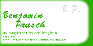 benjamin pausch business card